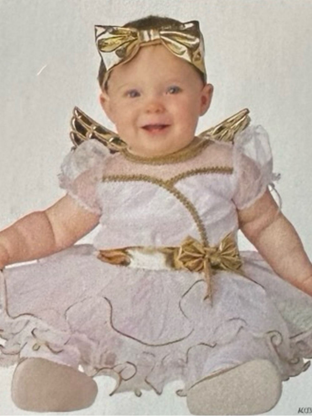 Infants’ 12-18 months white & gold guardian angel 3 piece Halloween costume NEW